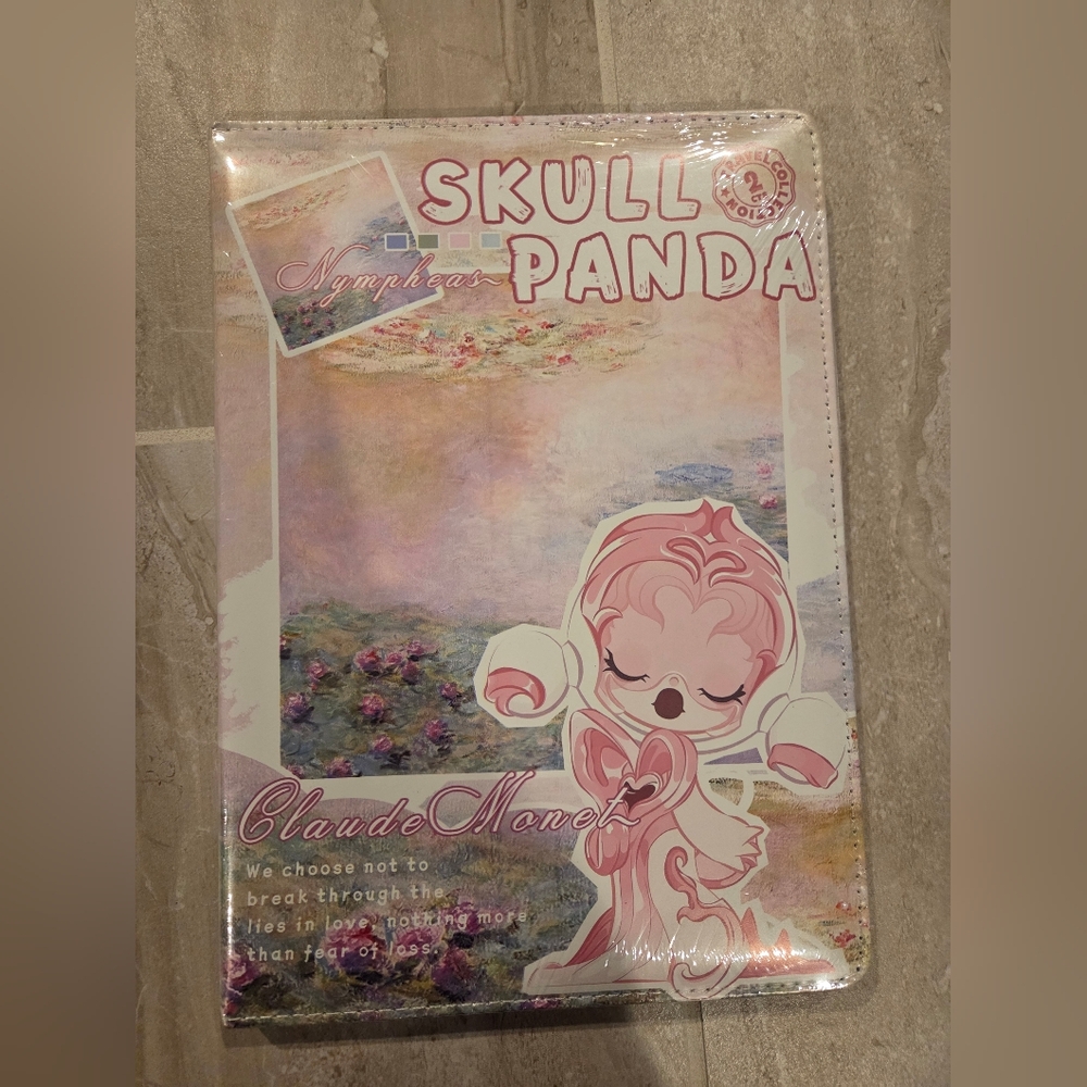 Skull Panda Claude Monet Poster